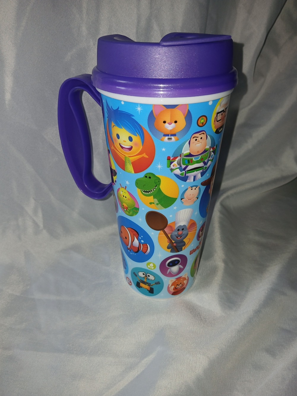 2026 Walt Disney World Parks Reusable Refillable Mug 16 oz Pixar Purple lid
